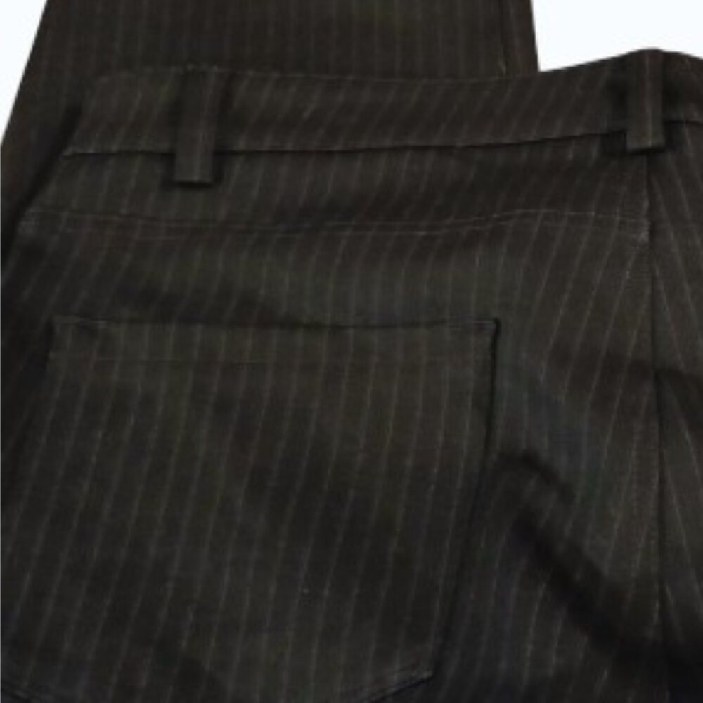 DKNY JEANS Black Pinstripe Straight Leg Ponte Trousers - Picture 9 of 12